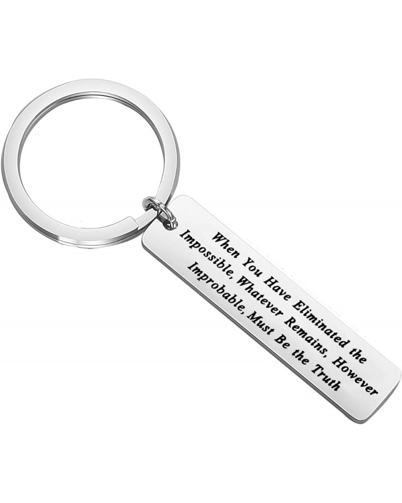 Movie Inspired Gift Keychain Detective Lover Gift When You Have Eliminated The Impossible Quotes Keychain Eliminated Keychain...