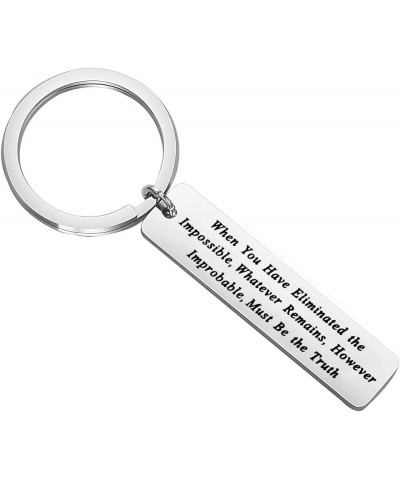 Movie Inspired Gift Keychain Detective Lover Gift When You Have Eliminated The Impossible Quotes Keychain Eliminated Keychain...