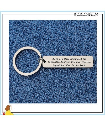 Movie Inspired Gift Keychain Detective Lover Gift When You Have Eliminated The Impossible Quotes Keychain Eliminated Keychain...