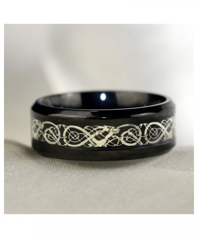 Couple Ring Bridal Sets His Hers Women Black Gold Plated Square CZ Men Stainless steel Band Wedding Ring Band Set Black women...