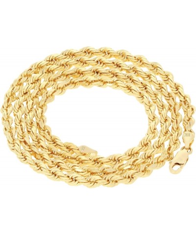 10k Yellow Gold 4mm Rope Chain Diamond Cut Bracelet or Anklet, Mens Womens Jewelry 7" 7.5" 8" 8.5" 9 Yellow 7.5 $79.54 Anklets