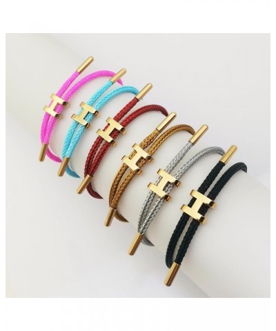 Adjustable Bracelet Rope Bracelet for Women Tatanium Steel Bracelet Gold Plated Jewelry Stainless Steel Bracelets for Women S...