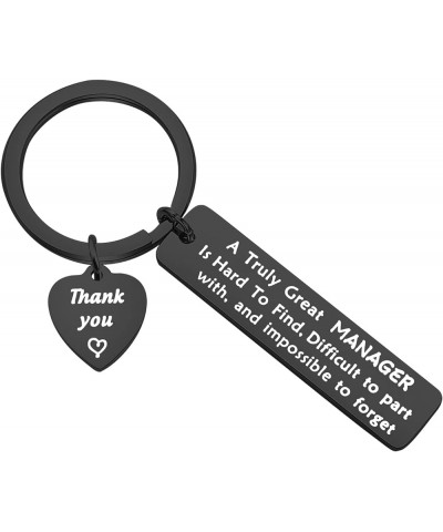 Manager Gift A Truly Great Manager Is Hard to Find Keychain Thank You Gift for Management,Leader,Boss Manager Keychain Black ...