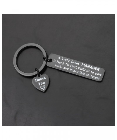 Manager Gift A Truly Great Manager Is Hard to Find Keychain Thank You Gift for Management,Leader,Boss Manager Keychain Black ...