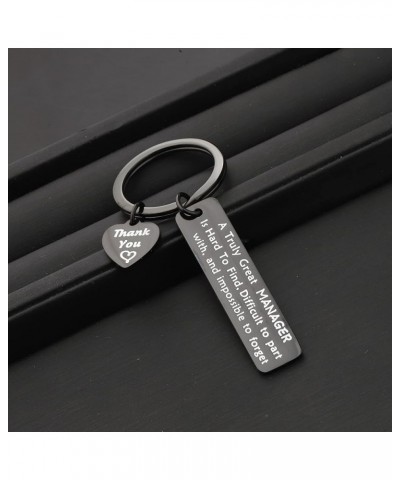 Manager Gift A Truly Great Manager Is Hard to Find Keychain Thank You Gift for Management,Leader,Boss Manager Keychain Black ...