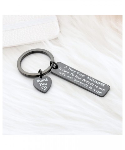 Manager Gift A Truly Great Manager Is Hard to Find Keychain Thank You Gift for Management,Leader,Boss Manager Keychain Black ...