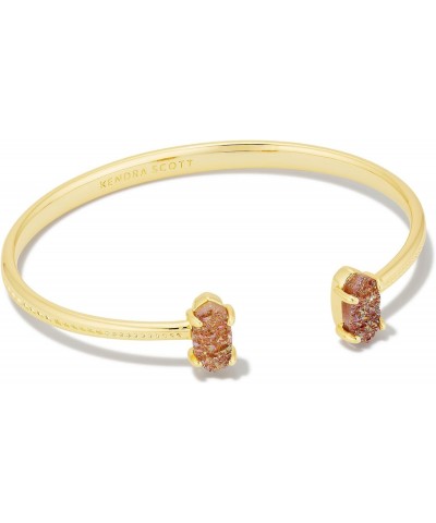 Grayson Stone Cuff Bracelet Gold Spice Drusy SM-MD $29.51 Bracelets