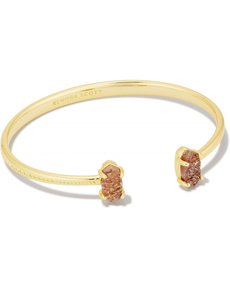 Grayson Stone Cuff Bracelet Gold Spice Drusy SM-MD $29.51 Bracelets