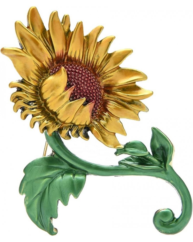 Enamel Big Sunflower Brooches Women Flower Party Office Banquet Brooch Pins $9.51 Brooches & Pins