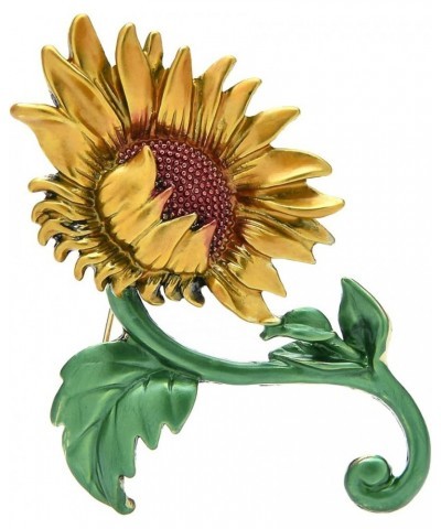 Enamel Big Sunflower Brooches Women Flower Party Office Banquet Brooch Pins $9.51 Brooches & Pins