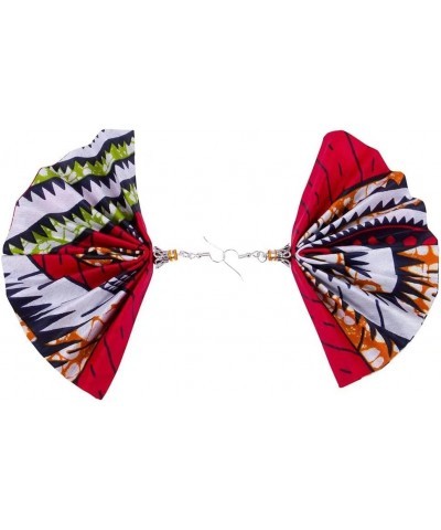 African Fabric Ankara Fan Shape Earring for Women Ankara Ethnic Handmade Jewelry WYA081 color5 $7.54 Earrings