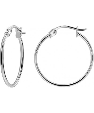 925 Sterling Silver Hoop Earrings for Women - Hypoallergenic Earrings for Women or Girls in Sterling Silver, Yellow Gold, Ros...