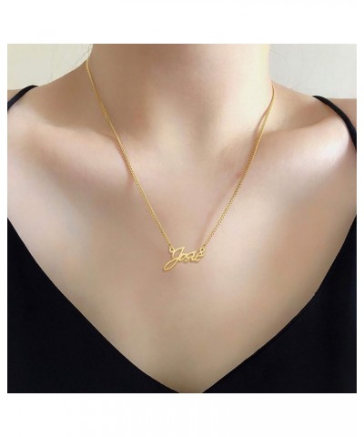 Large Cursive Name Necklace in Gold Personlized Initial Nameplate Pendant Jewelry Graduation Mom Gift for Women Girls Paris $...