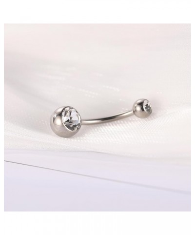 14G Belly Button Ring 14mm Long Bar Belly Navel Ring Titanium Belly Button Jewelry Internally Threaded Navel Jewelry Belly Na...