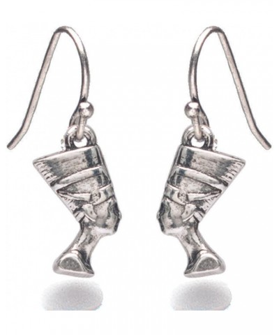 Egyptian Nefertiti Earrings - Silver Finish $9.41 Earrings