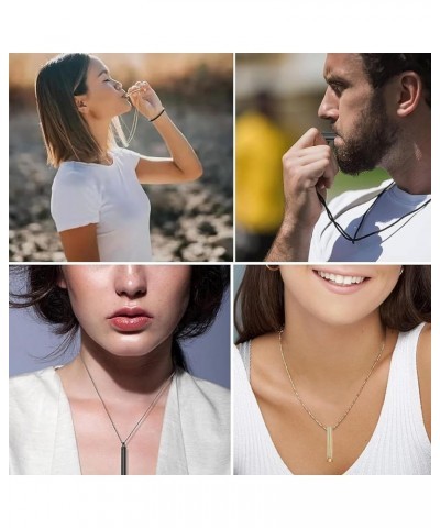 Breathlace Necklace Quit Smoking, Stainless Steel Mindful Breathing Necklace, Breathing Necklace for Anxiety Rose Gold $7.74 ...