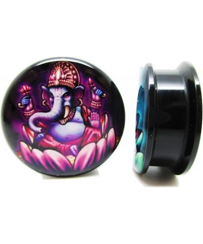 Ganesh & Buddha Ear Plugs - Acrylic - Screw on - NEW *Pair* - 10 Sizes 5/8" (16mm) $10.59 Body Jewelry