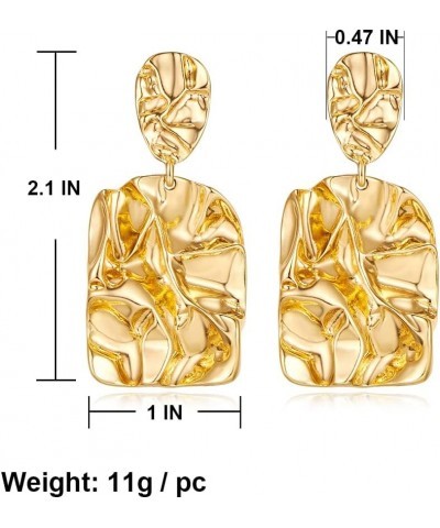 Matte Gold Silver Large Clip On Earrings for Women Statement Earrings gold $9.51 Earrings