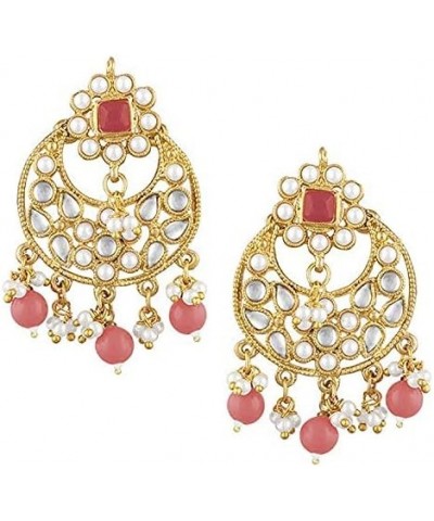 Indian Ethnic Wedding Wear Necklace Set Pink $26.09 Jewelry Sets