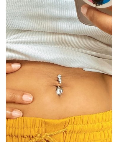 Belly Button Ring Silver Gold Belly Button Rings Surgical Steel Belly Button Ring Clicker Belly Rings for Women Hypoallergeni...