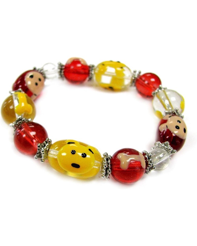 womens Beads Bracelet, White/Amber, 7 5 inch US amber/brown $7.23 Bracelets