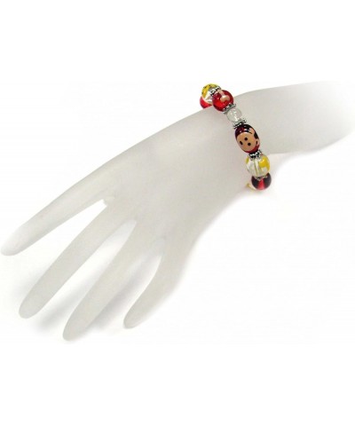 womens Beads Bracelet, White/Amber, 7 5 inch US amber/brown $7.23 Bracelets