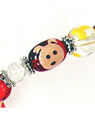 womens Beads Bracelet, White/Amber, 7 5 inch US amber/brown $7.23 Bracelets