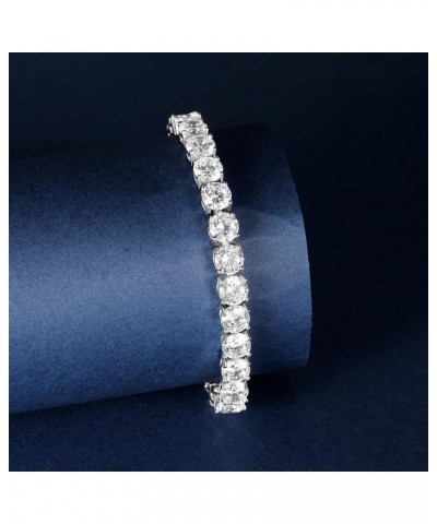 7.0mm Tennis Bracelet,GMESME 18K White Gold Plated 7.0mm Round Cubic Zirconia Classic Tennis Bracelet For Men and Women $12.1...