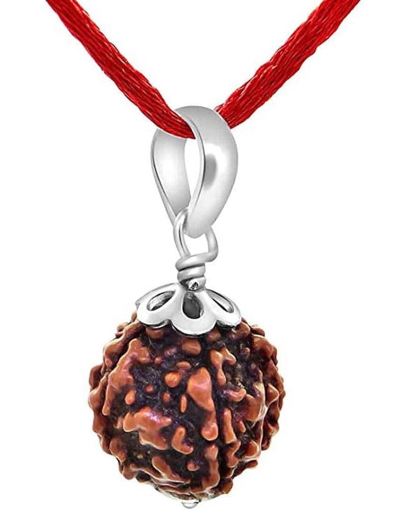 Choose Your Original Lab Certified Rudraksha 1 To 13 Mukhi Ganesha Gauri Shankar Silver Plated Pendant Astrological Shiva Jew...