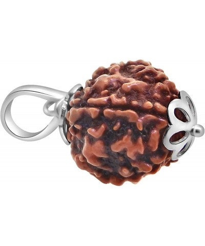 Choose Your Original Lab Certified Rudraksha 1 To 13 Mukhi Ganesha Gauri Shankar Silver Plated Pendant Astrological Shiva Jew...