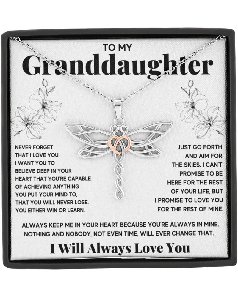 Granddaughter Necklace Gifts From Grandma Grandmother or Grandpa Grandfather To My Granddaughter Graduation Birthday Pendant ...