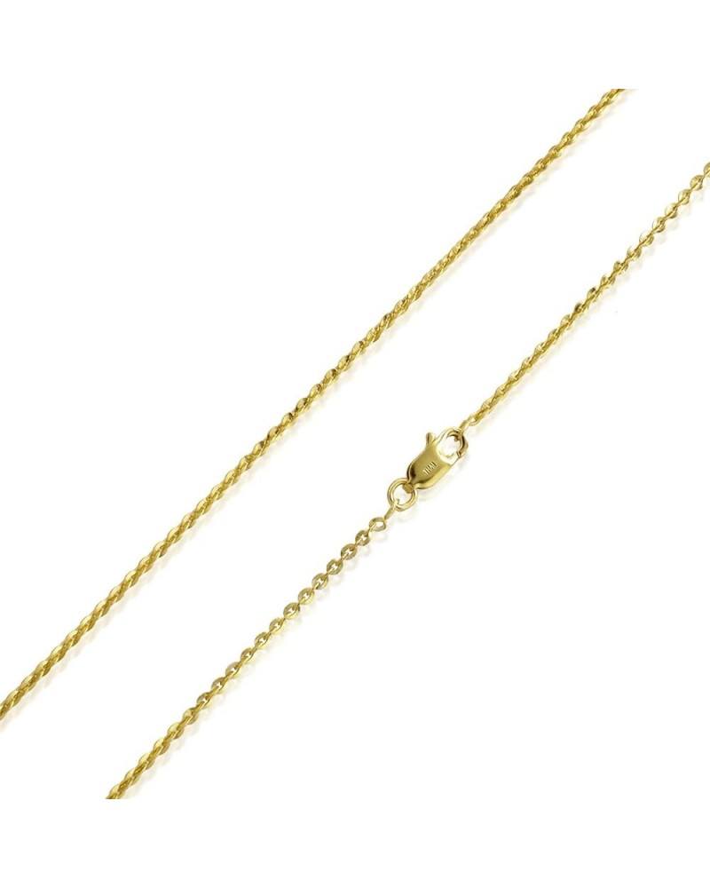 2mm Sparkle Paillette Italian Chain Necklace –Silver Chain Necklace for Women and Men – 925 Sterling Silver ring Clasp Jewelr...