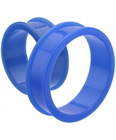 Supersize Flexible Silicone Double Flared Ear Gauge Tunnel Plug Earrings 1-3/4" (44mm), Blue $12.25 Body Jewelry