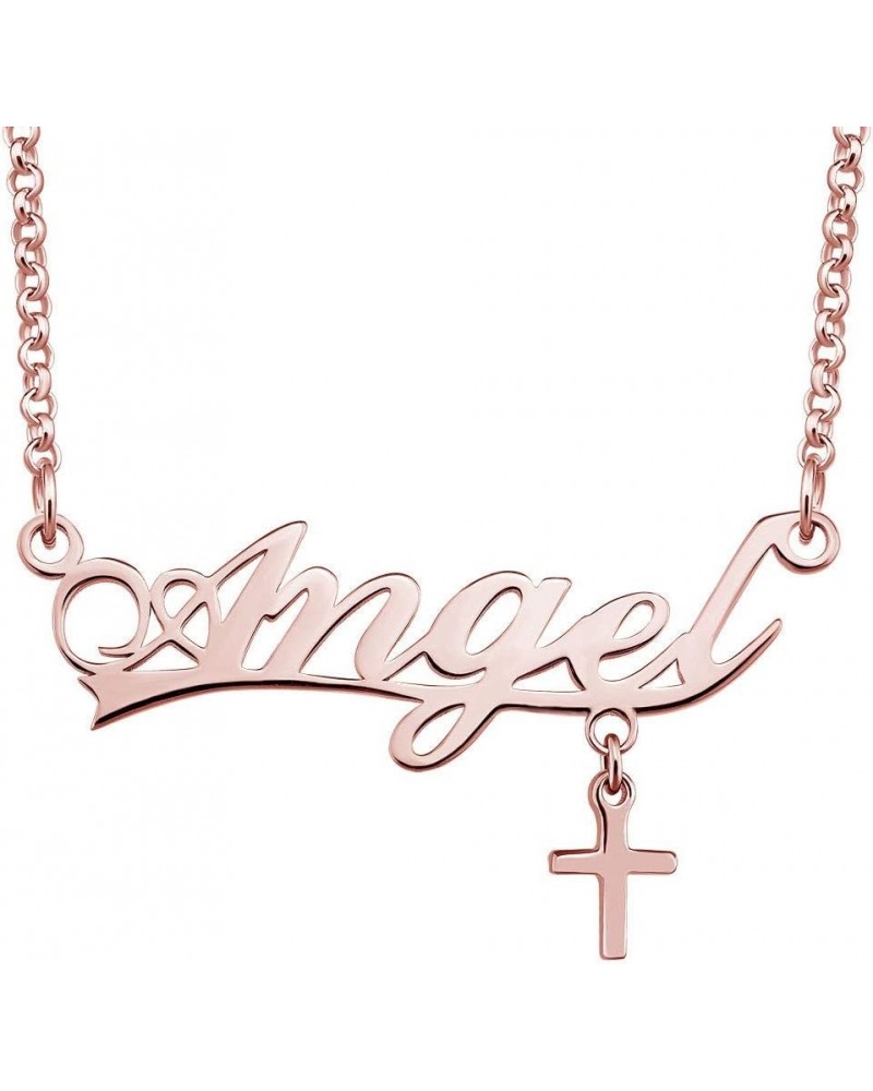 Personalized Name Necklace Rose Gold Customized Pendant Costom Angel $10.79 Necklaces