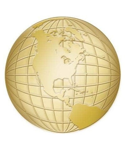 Globe Lapel Pins - 1" 3D Gold Globe Earth Pins 1 Pack 50 $9.90 Brooches & Pins