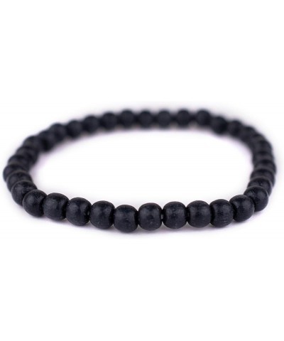 Wood Stretch Bracelet, Yellow - Stackable Beaded Jewelry, Unisex for Men & Women Small Beads Charcoal Black $7.37 Bracelets