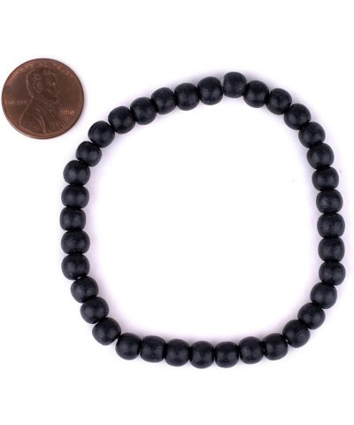 Wood Stretch Bracelet, Yellow - Stackable Beaded Jewelry, Unisex for Men & Women Small Beads Charcoal Black $7.37 Bracelets