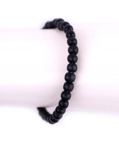 Wood Stretch Bracelet, Yellow - Stackable Beaded Jewelry, Unisex for Men & Women Small Beads Charcoal Black $7.37 Bracelets