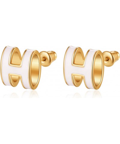 Stud Earring 18K Gold Plated Diamond cut Earrings 925 Sterling Silver Post Earring For Women Girls Ladies Gift $10.71 Earrings