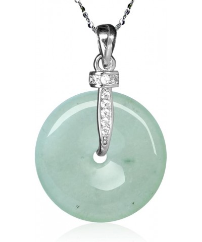 Eternal Circle Jade Necklace, Real Grade A Certified Burma Jadeite for Inner Peace 20 mm Q120 RG $53.98 Others