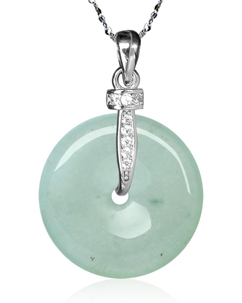 Eternal Circle Jade Necklace, Real Grade A Certified Burma Jadeite for Inner Peace 20 mm Q120 RG $53.98 Others