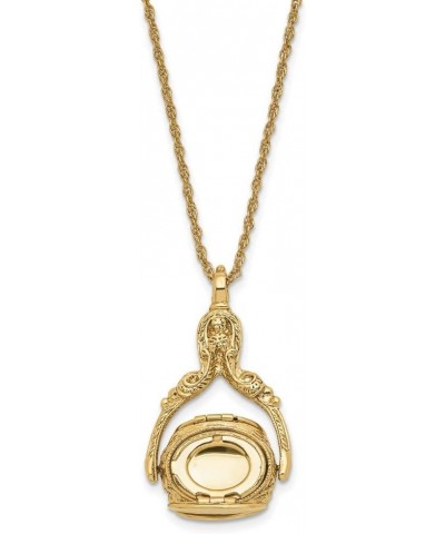 1928 Jewelry 14K Gold Dipped 3 Sided Spinner Locket Necklace 30 Inches $43.70 Necklaces