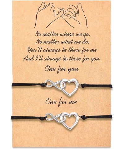 Pinky Promise Matching Relationship Bracelets For Friends Couple Family Infinity Heart-A $7.50 Bracelets