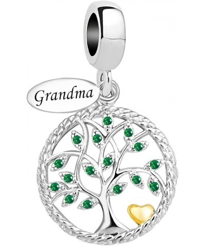 Sparkling Family Tree of Life Dangle Charm for Grandma Mom Family Pandora Bracelets Grandma $7.79 Bracelets