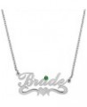 925 Sterling Silver Personalized Birthstone Name Necklace with Any Customized Names Gift for Her 2 silver $14.92 Necklaces