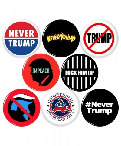 NEVER TRUMP set of 8 1" inch (25mm) NEW button pin badge nevertrump anti protest impeach resist against stop $9.52 Others