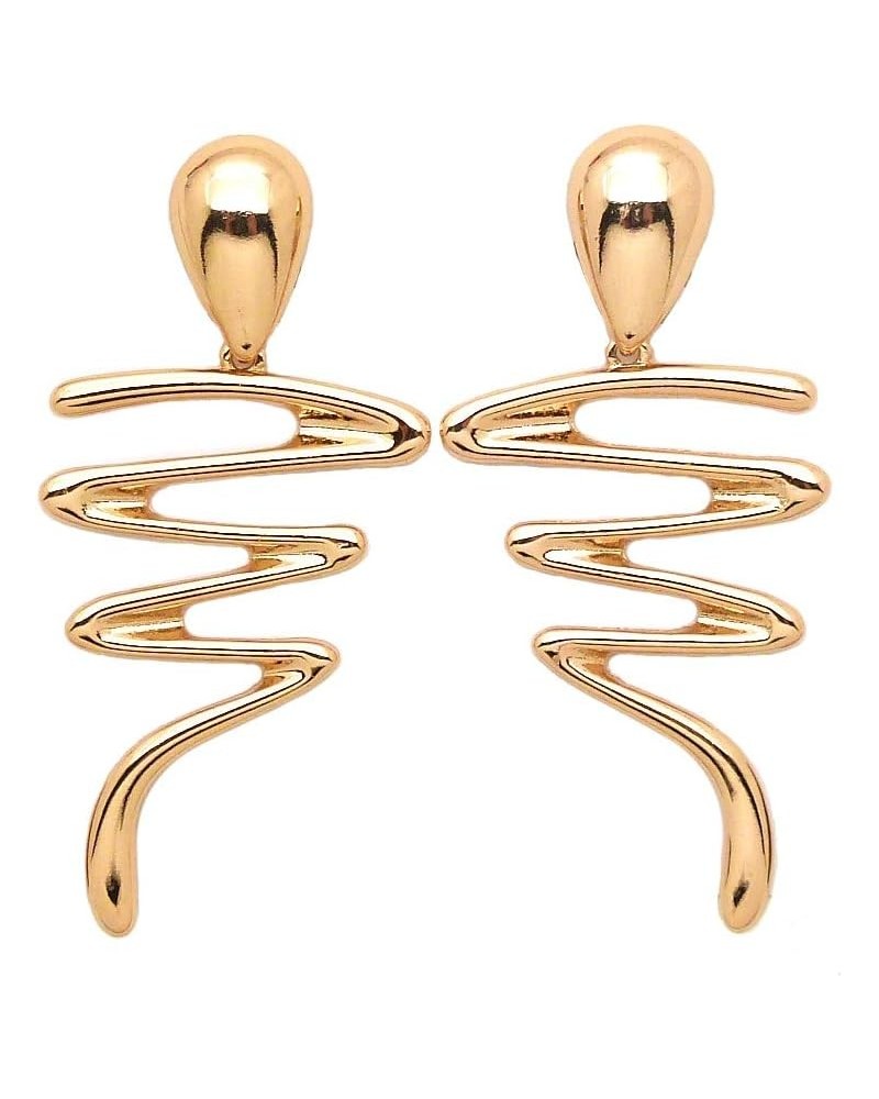 Women Oversize Geometric, Tear Drop, Hammered Statement Metal Clip on Earring Many Styles Gold / Style 1 $10.44 Earrings