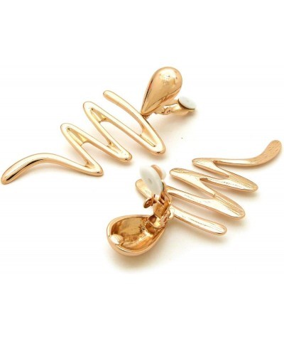 Women Oversize Geometric, Tear Drop, Hammered Statement Metal Clip on Earring Many Styles Gold / Style 1 $10.44 Earrings