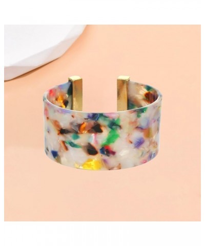 Cuff Bracelets for Women Colorful Statement Bracelet Cuff Bangle Bracelet Opening Acrylic Bracelet Adjustable Chunky Bracelet...