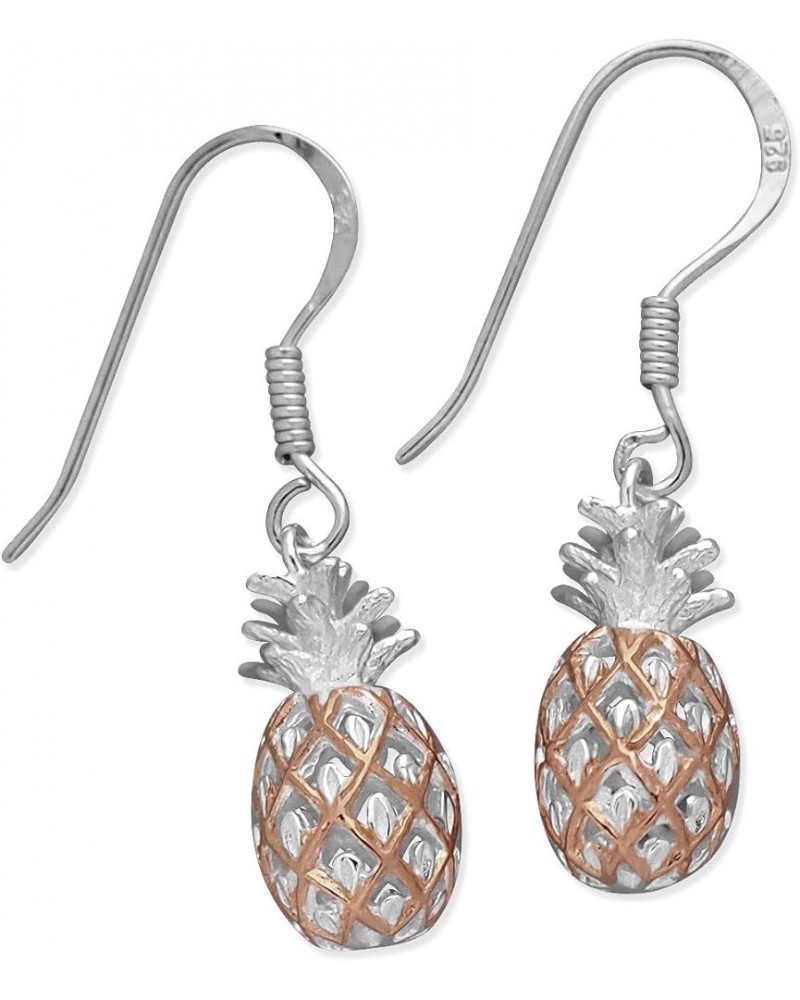 Sterling Silver Pineapple Dangle Earrings 2. Two Tone Silver & Rose Gold Tone $19.11 Earrings